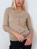 Sirpa light beige merino wool cardigan