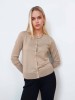 Sirpa light beige merino wool cardigan