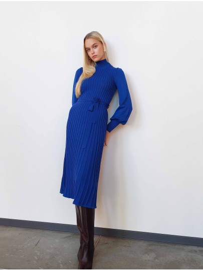 Maliin blue merino wool dress