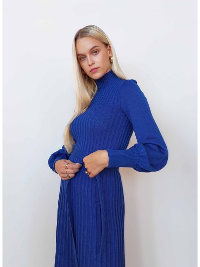 Maliin blue merino wool dress