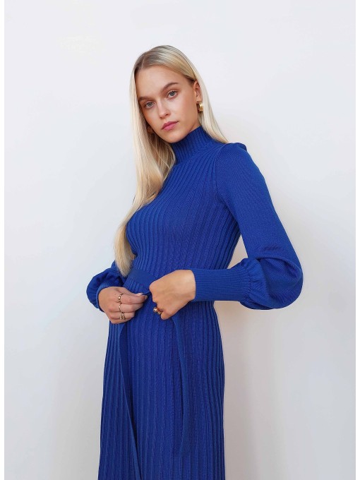 Maliin blue merino wool dress