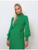 Maliin green merino wool dress