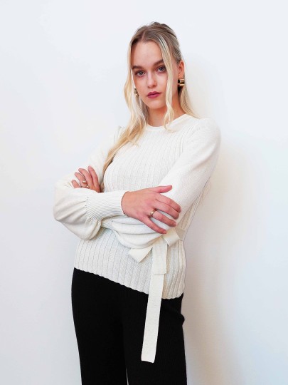 Elin natural white sweater...