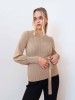 Elin beige sweater with belt