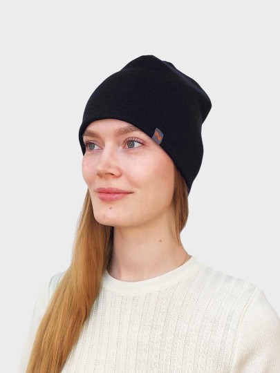 Nory merino wool black hat