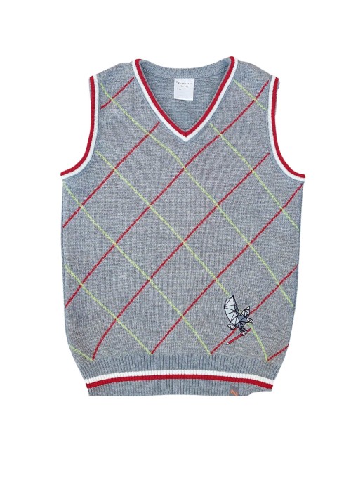 JPK VEI 01 Vest for Junior and youngs /Grey + red