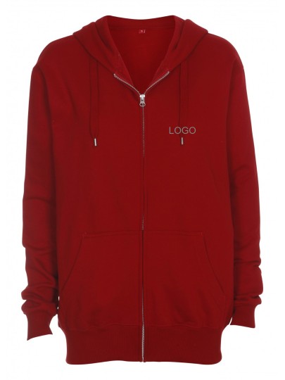 Hooded zip sweat ST722 / Red