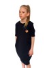 TERA Short-sleeved sweaterdress for Girls VIKY 25 /black