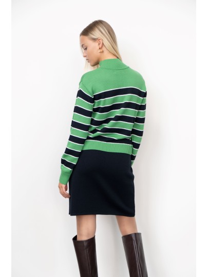 Mirtel roheline triipudega džemper