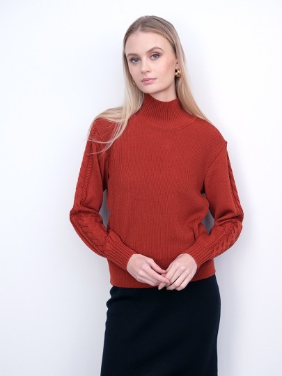 BEILY red merino wool sweater