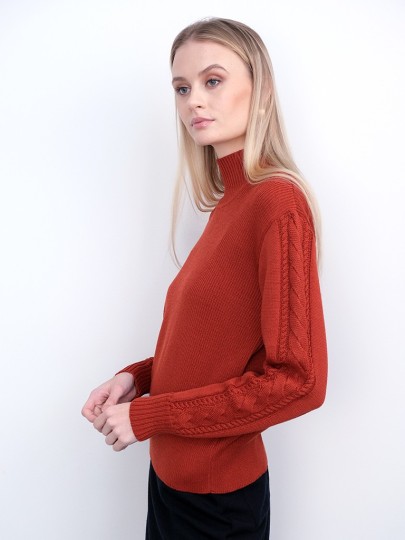 BEILY red merino wool sweater