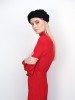 AVE black merino wool beret