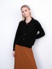 Brimmy black merino wool cardigan