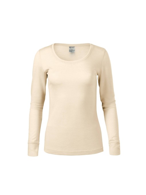 Ladies merino wool long sleeved T-shirt 160/almond