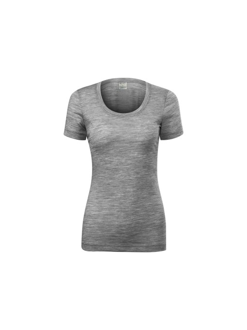 Ladies merino wool T-shirt 158/dark grey melange