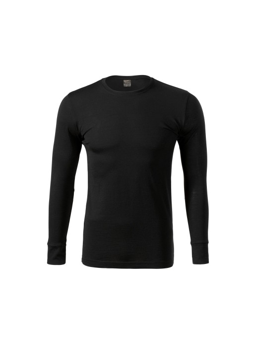 Men's merino wool long sleeved T-shirt 159/black