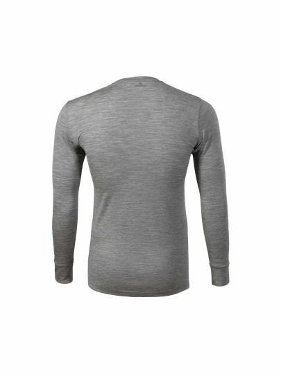 Men's merino wool long sleeved T-shirt 159/dark grey melange