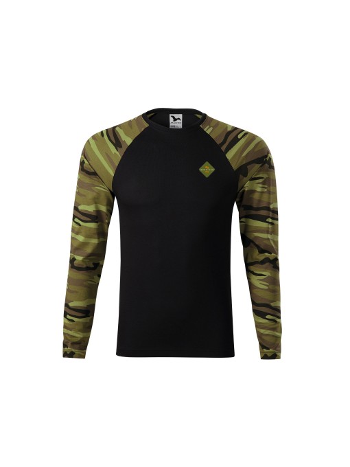 Unisex Long-sleeved T-shirt CAMOUFLAGE 166/Green