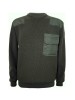 M-117 Men's olive green uniform sweater with O-neck