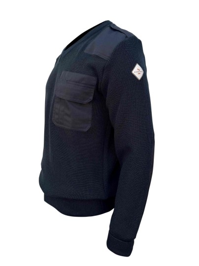 M-117 Men's dark blue uniform sweater with V-neck