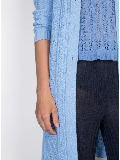 Pamela merino wool skyblue cardigan