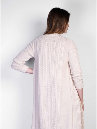 Pamela merino wool light beige cardigan