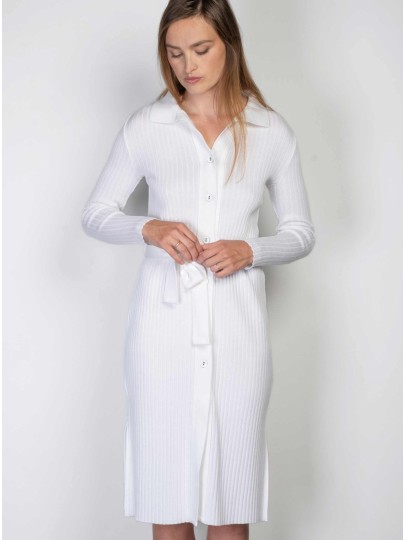 Olivia K white merino cardigan-dress