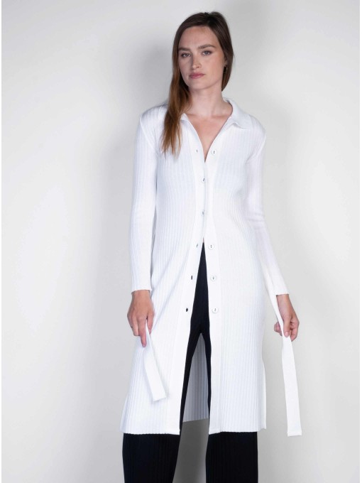 Olivia K white merino cardigan-dress