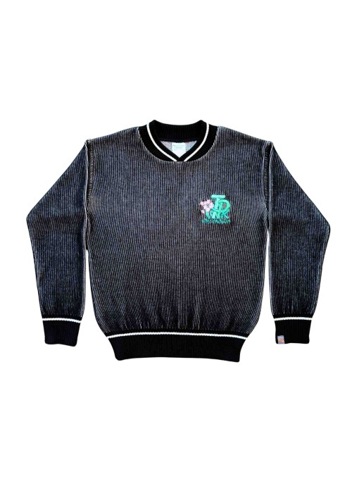 Children´s knitted sweatshirt jacket TPK PIKO / BLACK