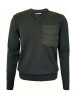 M-121 MEN'S OLIVE GREEN UNIFORM SWEATER WITH V-NECK