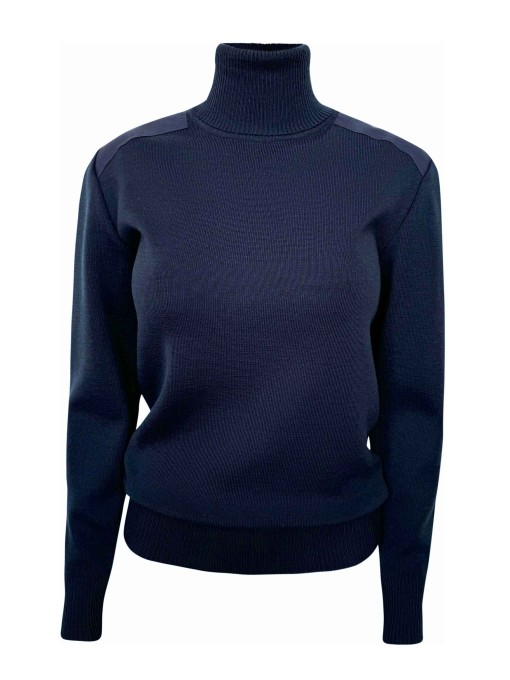 N-4 WOMEN'S HIGH-NECK DARK BLUE SWEATER