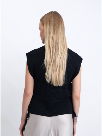 copy of Int black merino wool vest