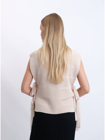 BILVI light beige merino wool vest