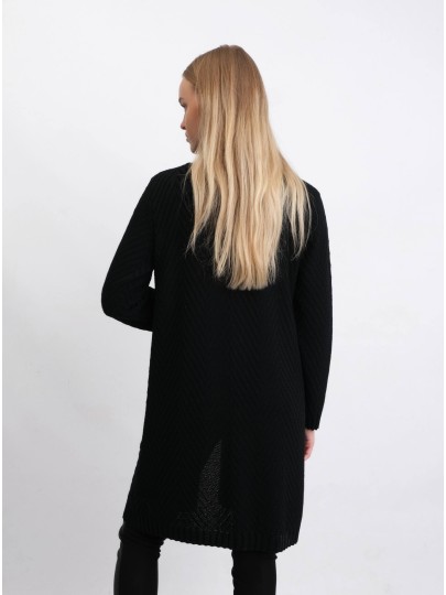 Mona merino wool black cardigan