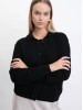 Brimmy black merino wool cardigan