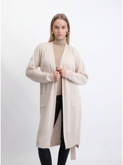 Ilmelik beige merino cardigan