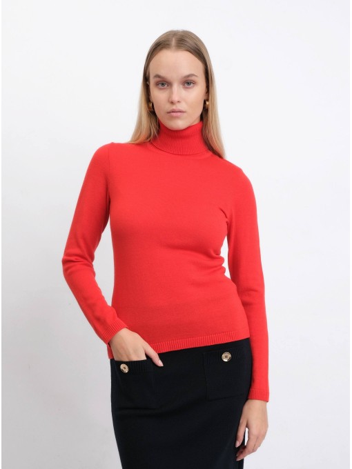 Red merino sweater Marin