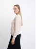 Brimmy beige merino wool cardigan