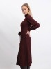 BALYN burgundy merino wool dress