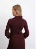 BALYN burgundy merino wool dress
