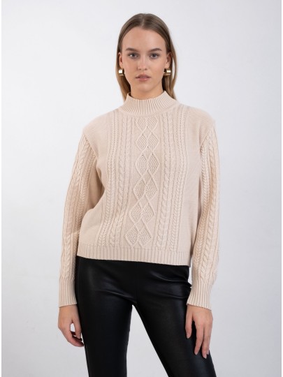 Sillen light beige merino wool sweater