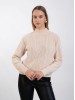 Sillen light beige merino wool sweater