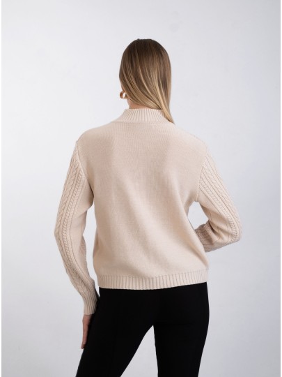 Sillen light beige merino wool sweater