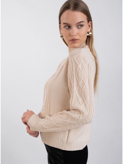 Sillen light beige merino wool sweater
