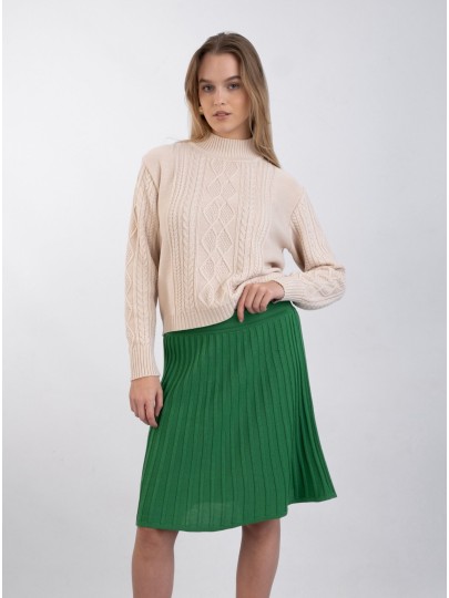 Annaliis 55 GREEN merino wool skirt