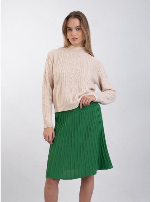 Annaliis 55 GREEN merino wool skirt