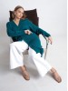 Merino wool cardigan in sea green