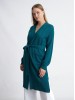 Merino wool cardigan in sea green