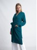 Merino wool cardigan in sea green