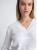 Moona white merino wool sweater